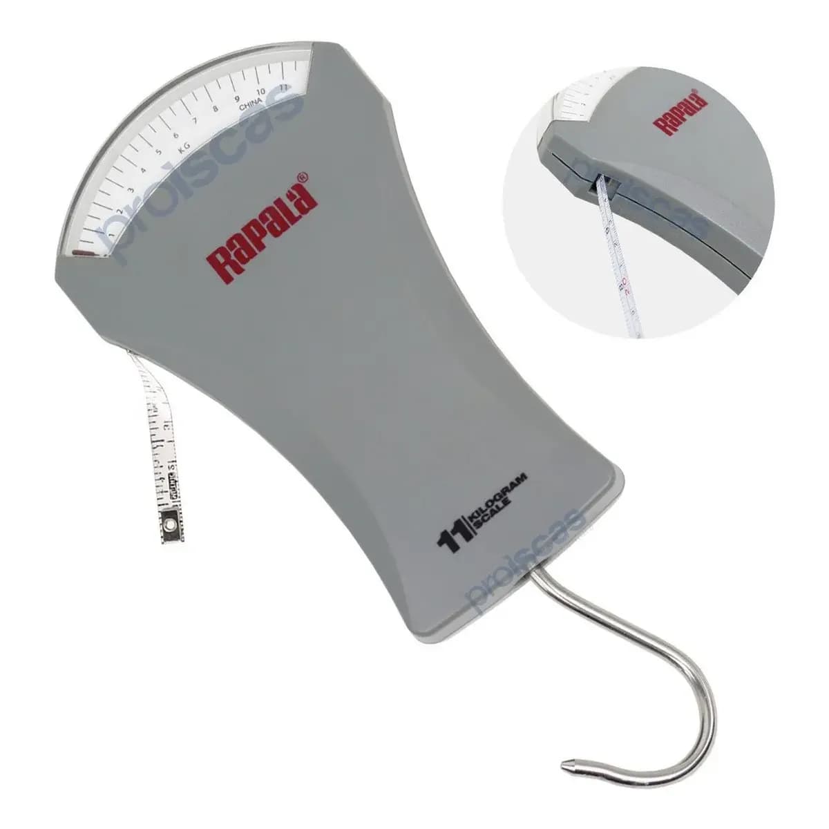 Balança Mecânica Rapala Com Fita Métrica Até 11kg - Rsms-25 Cinza