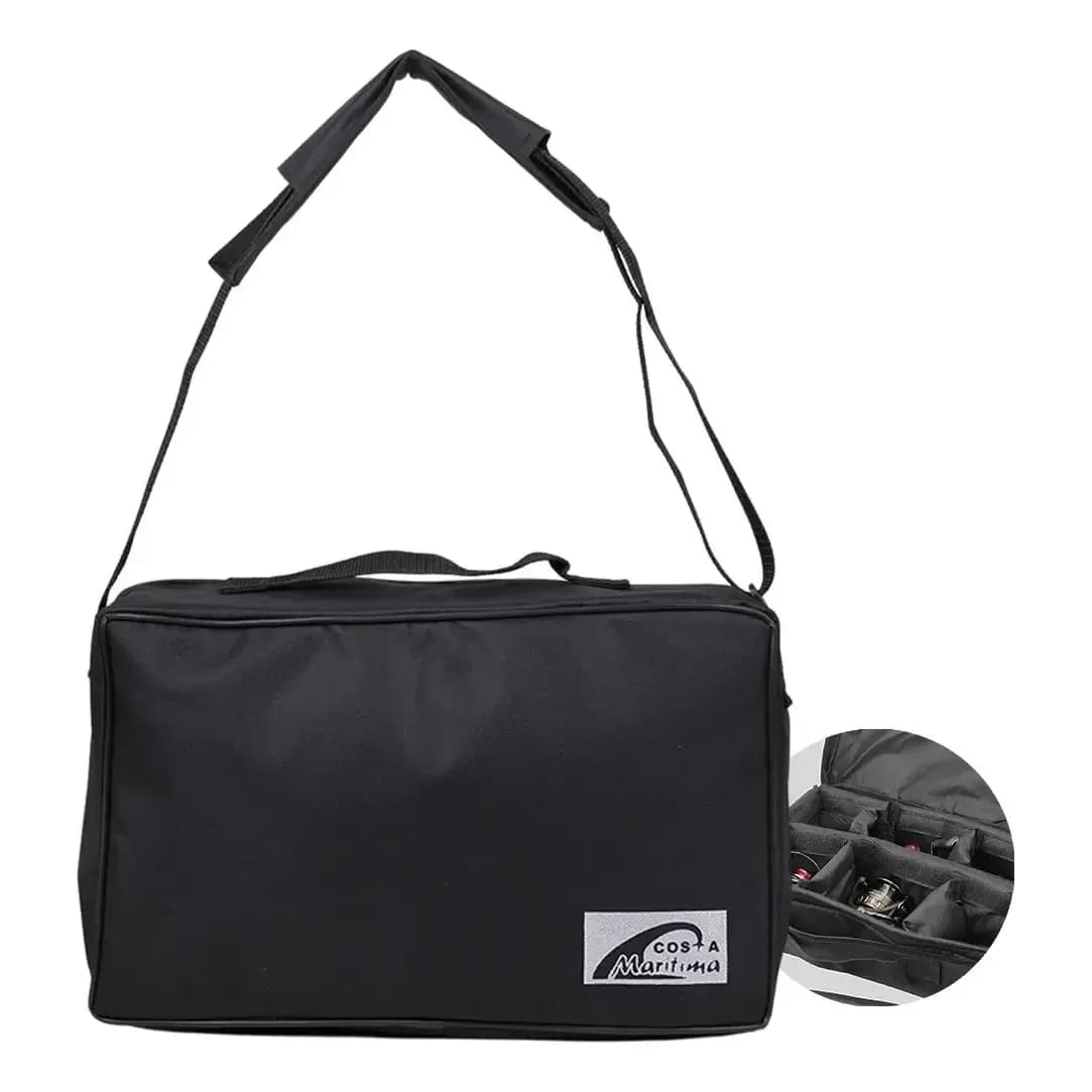 Bolsa Porta Carretilhas e Molinete 6 Divisórias