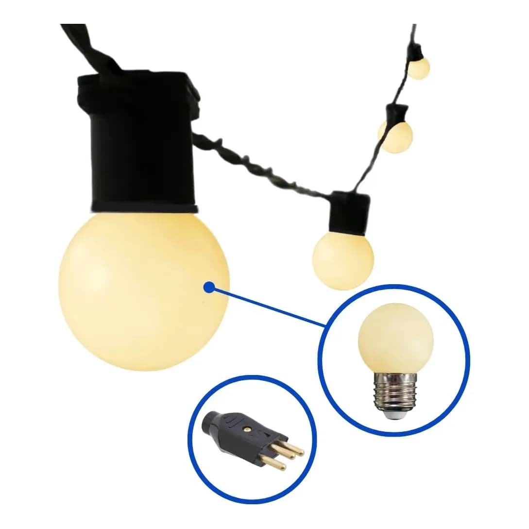Varal De Luzes Cordao Festao 5 Mts Lampadas Inclusa