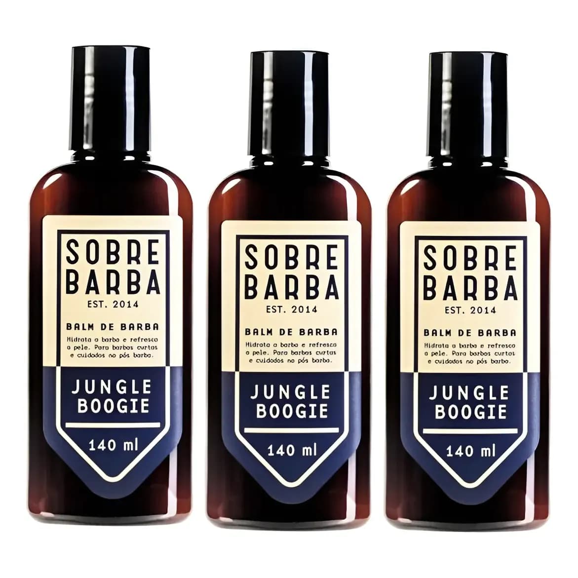 Kit - 3 Balm De Barba Jungle Boogie 140ml - Sobrebarba