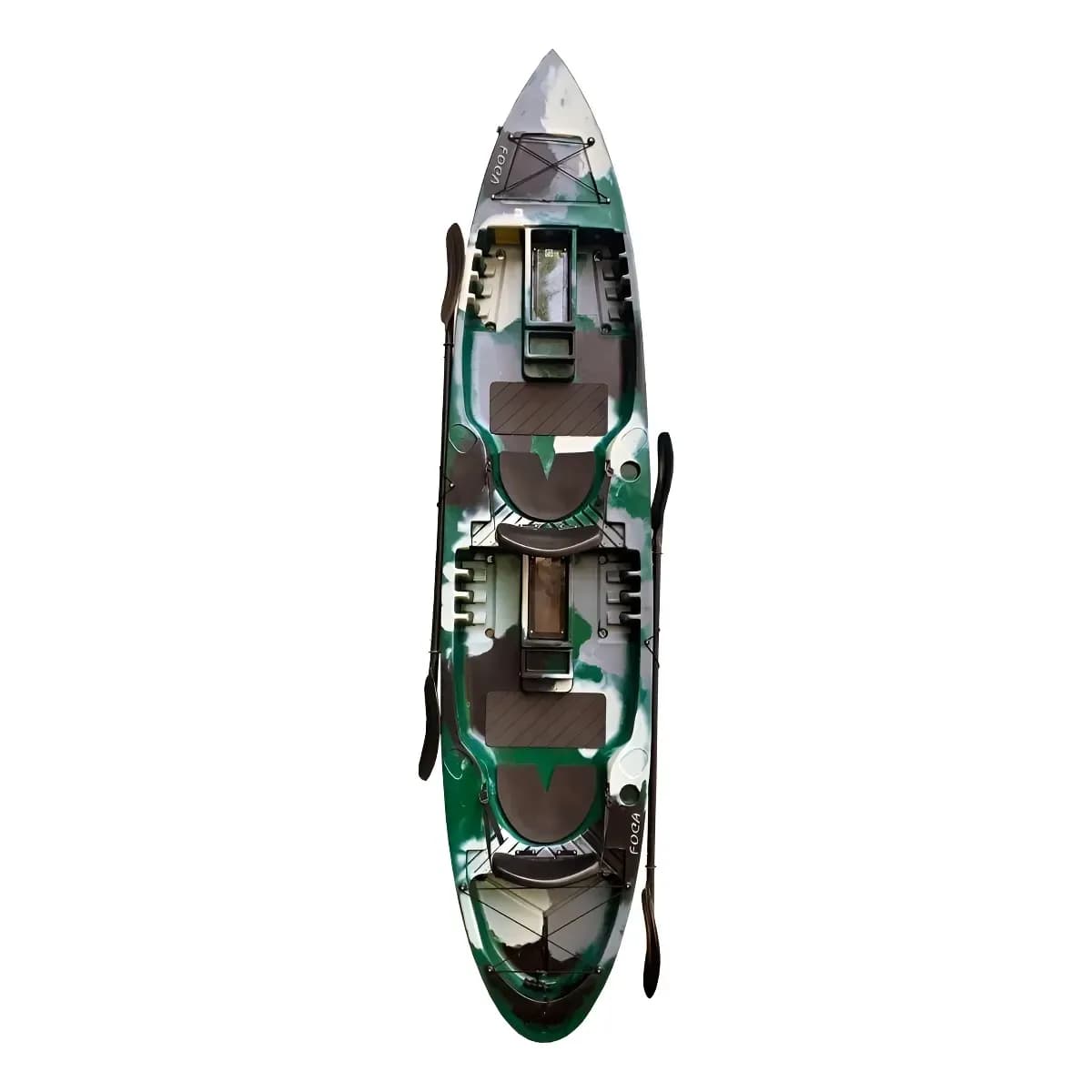 Caiaque Recreativo Duplo Caiaker New Foca Standard 3.8m com Remos