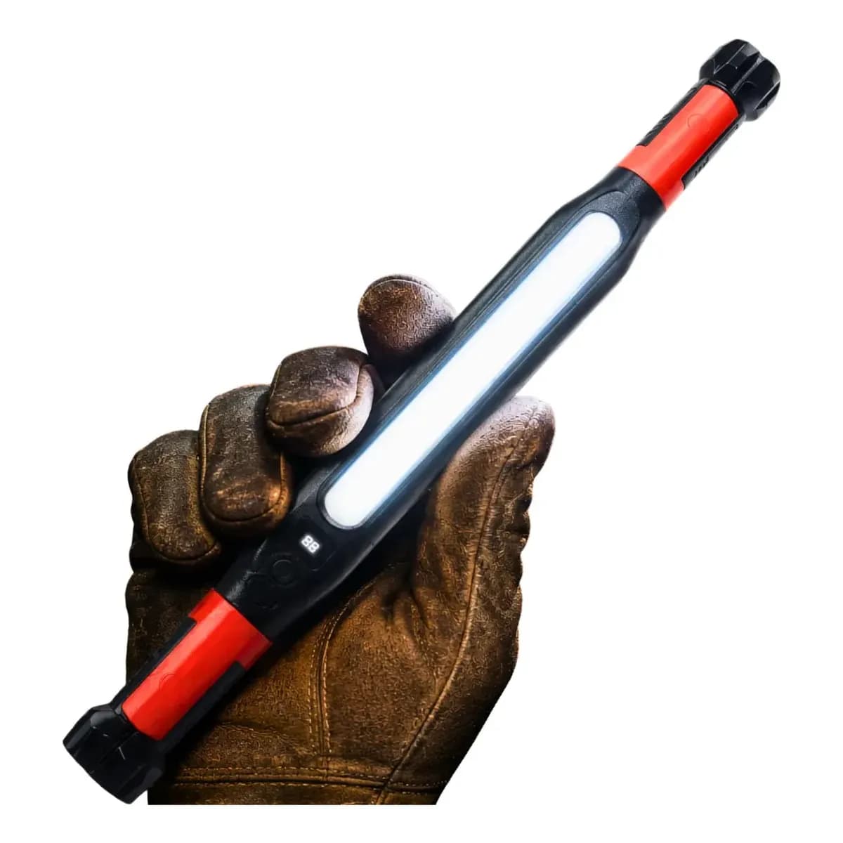 Lanterna Trabalho Led 700lm 20w Gira 360° Ímã Duplo Usb-c Branco/vermelho Preto