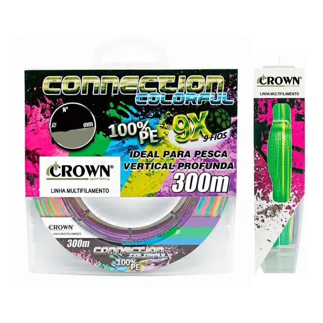 Linha Multi 9x Crown Connection Colorful 0.26mm 40lb 300m