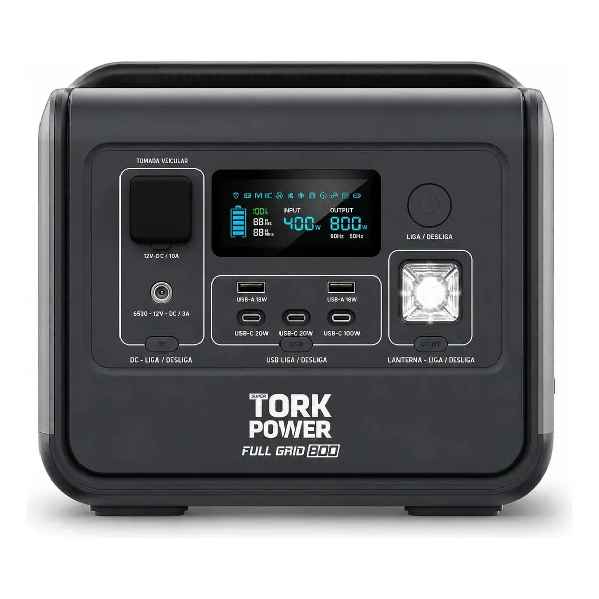 Estação De Energia Gerador Solar Portátil 1200w Pico Bateria 512wh Lifepo4 Ups Integrado 10ms Onda Senoidal Pura