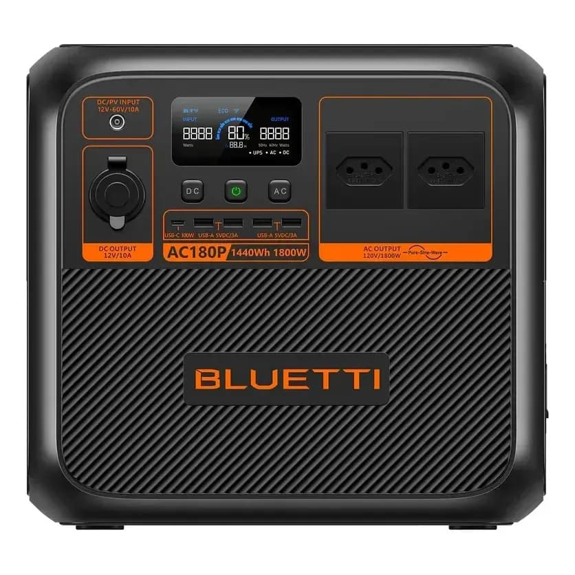 Gerador De Energia Bluetti Ac180p 1800w Bateria Lifepo4 120v