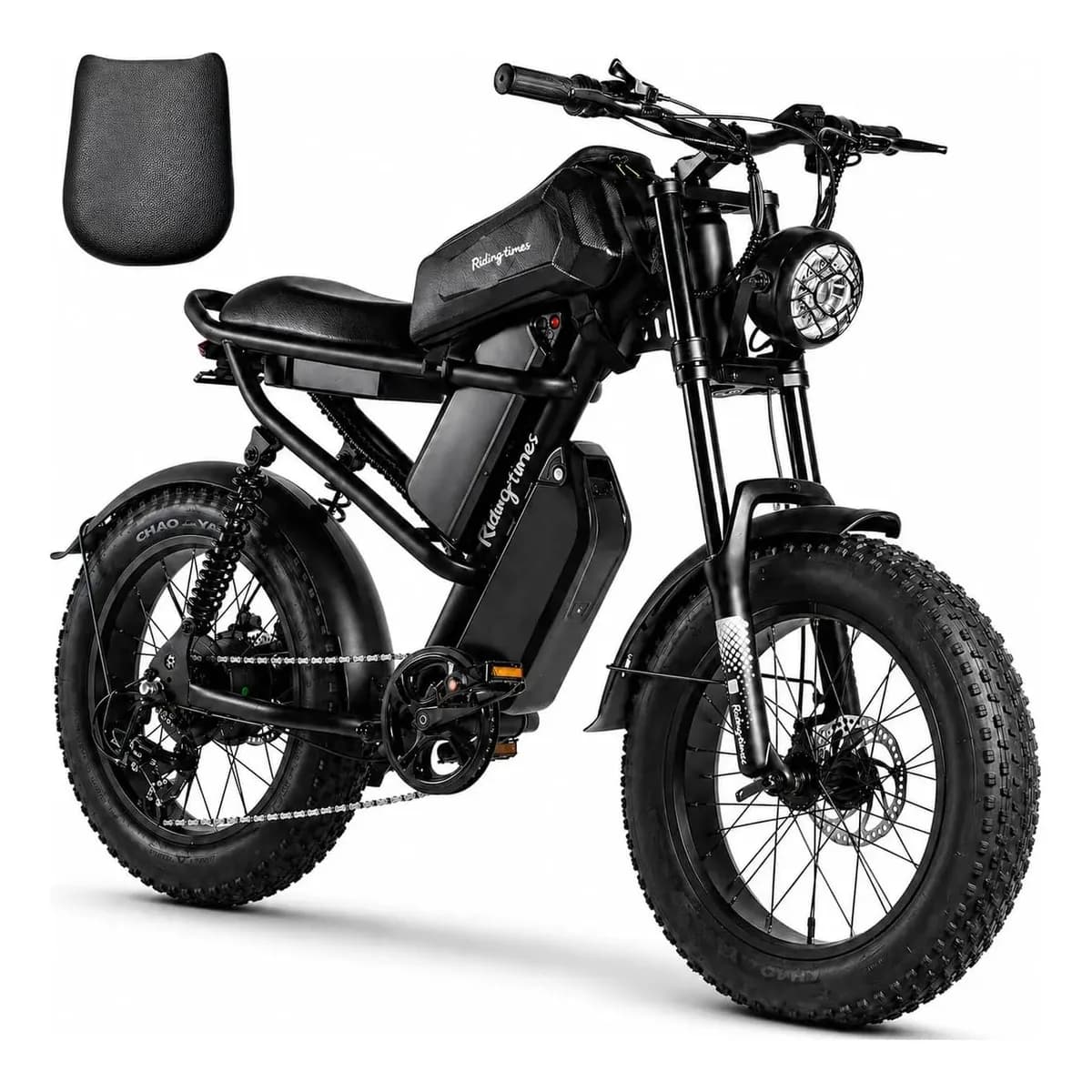 Bicicleta Bike Elétrica Z8pro 1500w 90km Freio Mecânico Preto Xl