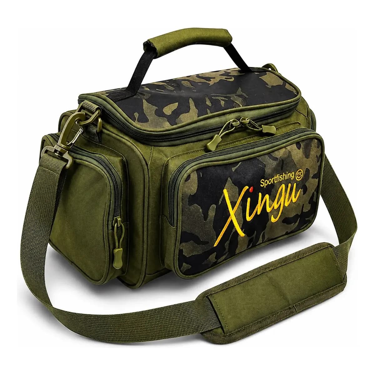 Bolsa  De Pesca Xingu 20 Lts 7 Bolsos  Alça De Ombro Camping