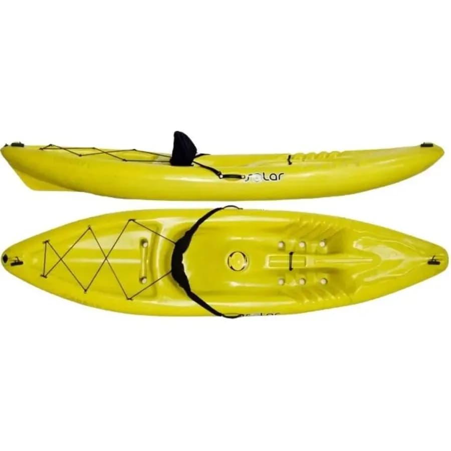 Caiaque Recreativo Hidro Solar Com Remo e Encosto Amarelo 3m
