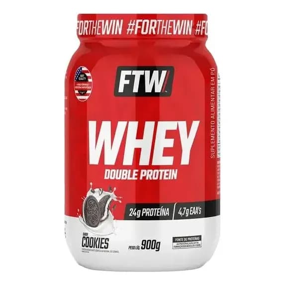 Whey Protein Double Protein Ftw 900g - Suplemento Em Pote Sabor Cookies