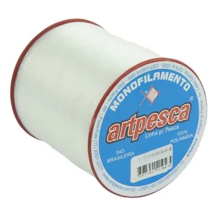 Linha Pesca Monofilamento Nylon 0,80mm 176m Branco Artpesca 30kg