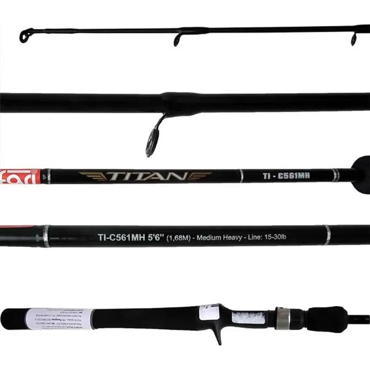 Vara Marine Sports Titan Ti-c601ml 8-17lb- 1,83m Preto Com Azul