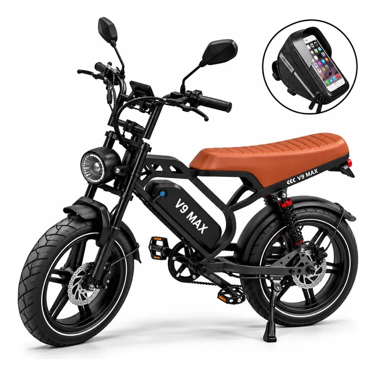 Bicicleta Eletrica V9 Max Bike 1000w 32kmh Alarme Nfc Inow Preto 20