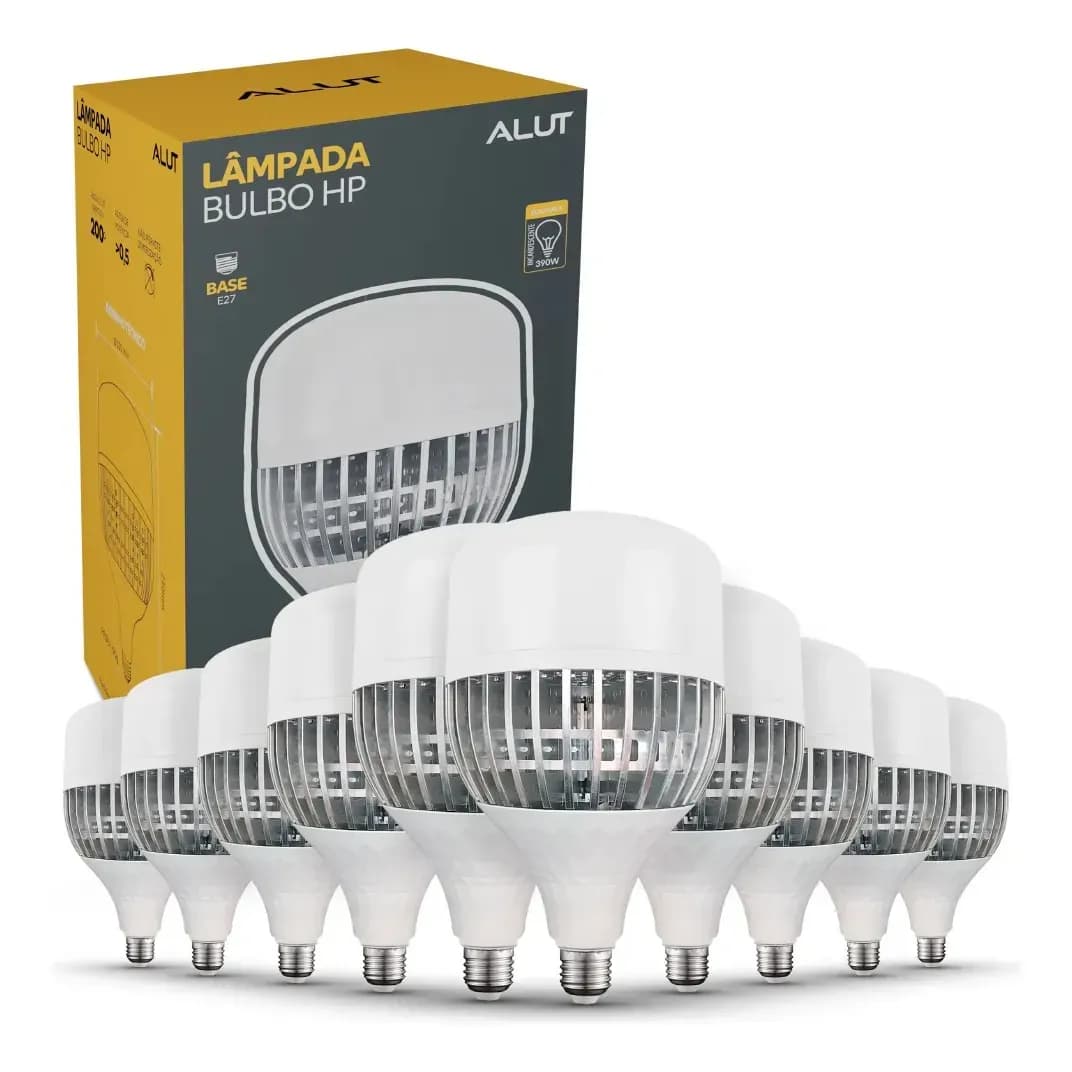 Kit 10 Lâmpadas LED Bulbo 80W Alta Potência 6500K – Bivolt E27