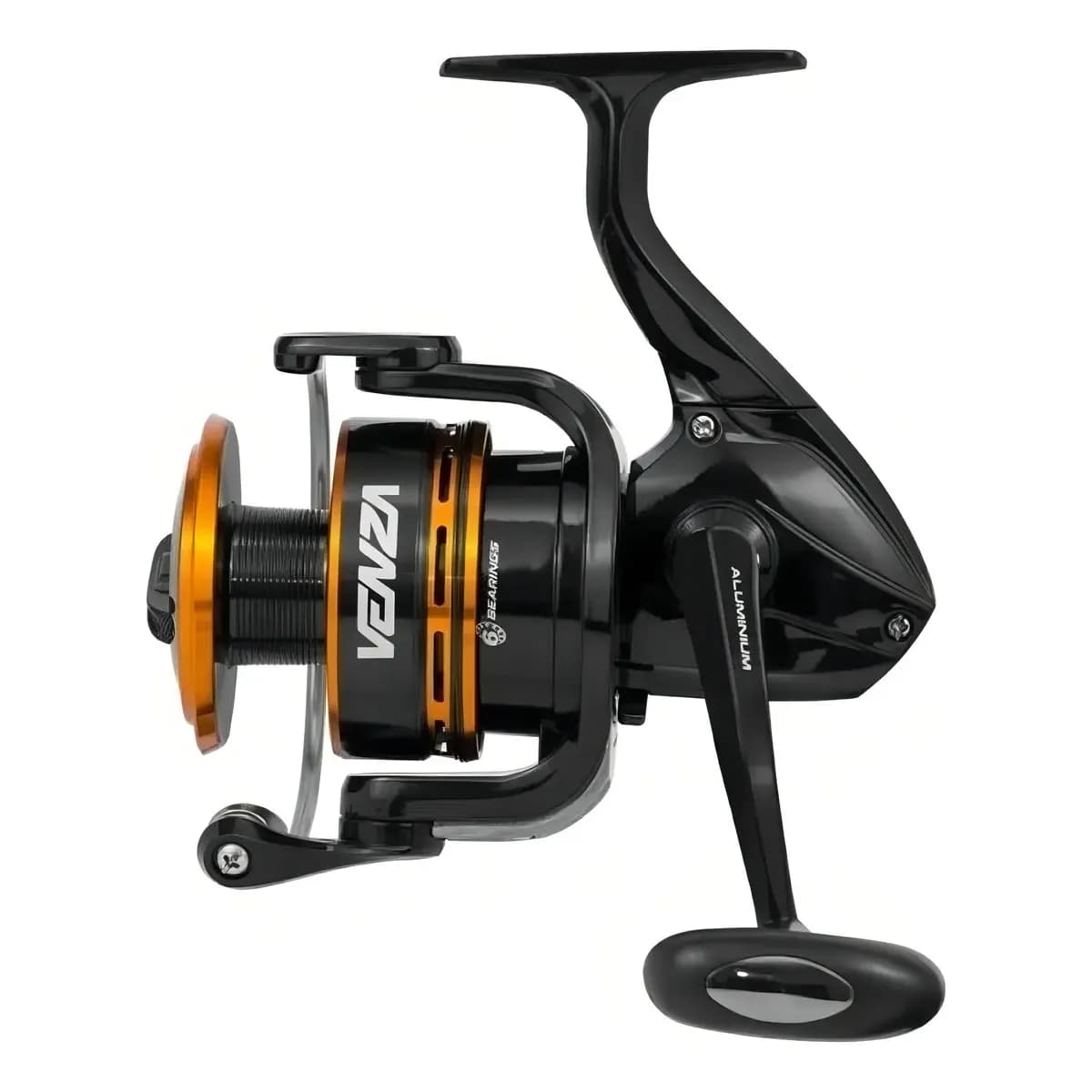 Carretel  Molinete Marine Sports Venza 5000 Direito/esquerdo Cor Preto Com Laranja