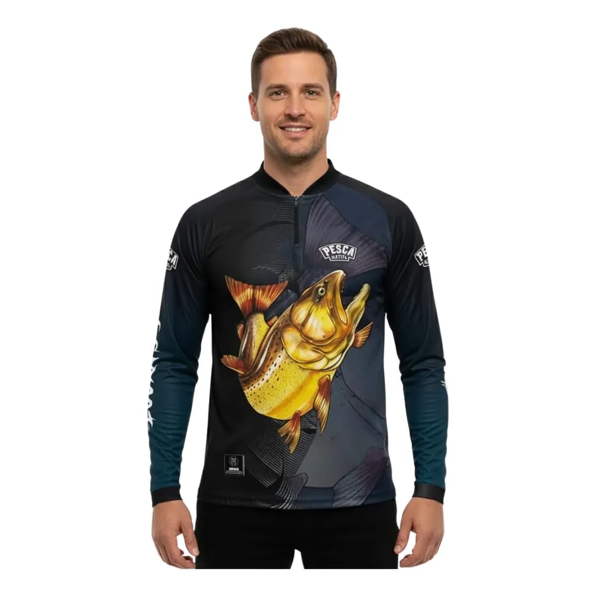 Camisa Camiseta  Blusa De Pesca Dourado C Proteção Solar Uv50