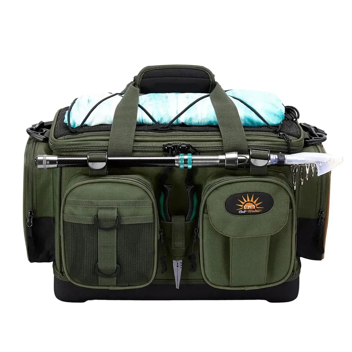 Mochila de Pesca 50L Grande Capacidade New Hawaii Bolsa Transversal Multiuso para Acampamento e Caminhadas Ao Ar Livre