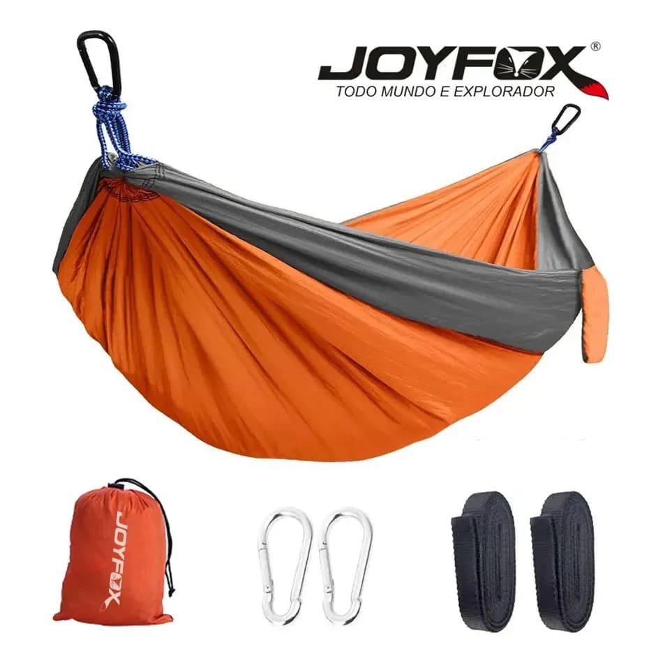 Sacos De Dormir Casal Rede Camping Selva 210t Nylon 300kg Cor Laranja Localização