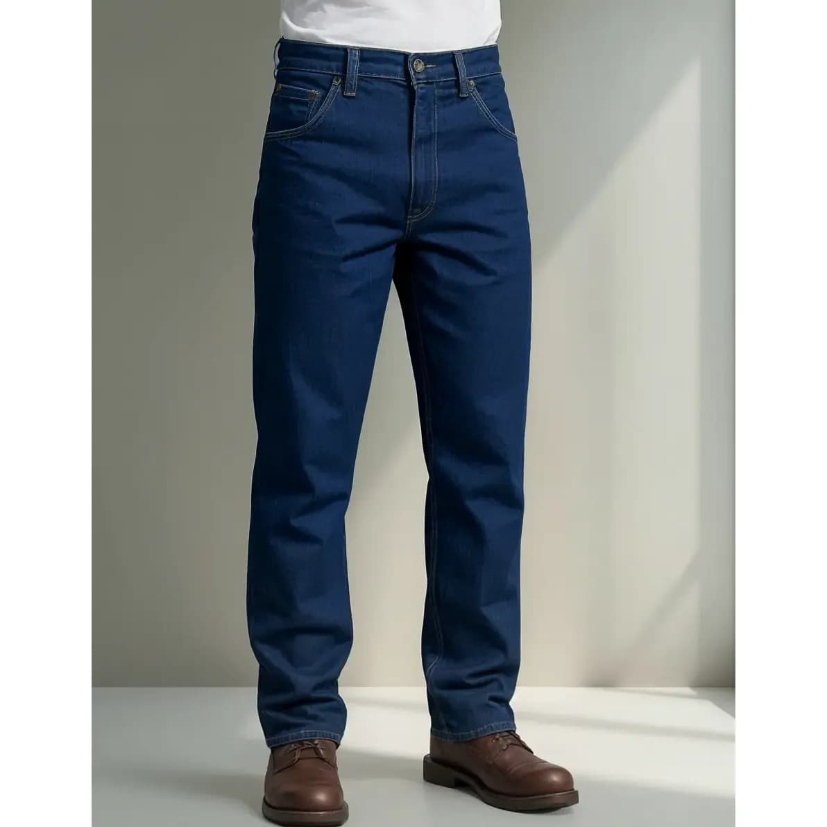 Calça Jeans Masculina Tradicional Tecido Grosso Reforçado