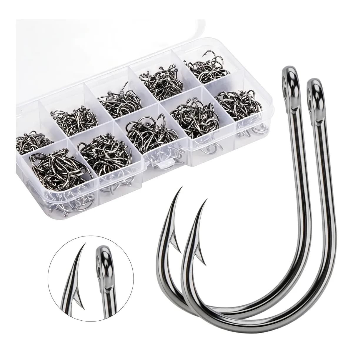 Kit 600 Anzóis Aço Carbono #3 Ao #12 Com Caixa