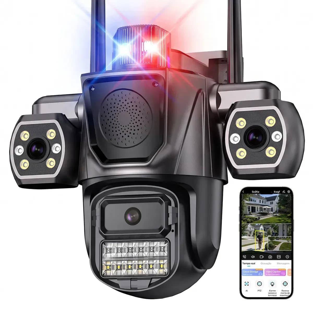 Câmera IP Wi-Fi iCSee P17 – Lente Tripla