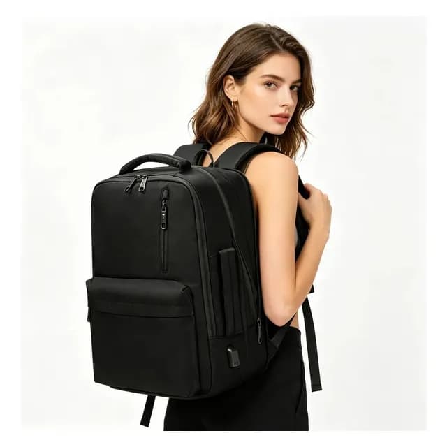 Mochila feminina, impermeável, reforçada, com capacidade expansível de 25 a 40 L