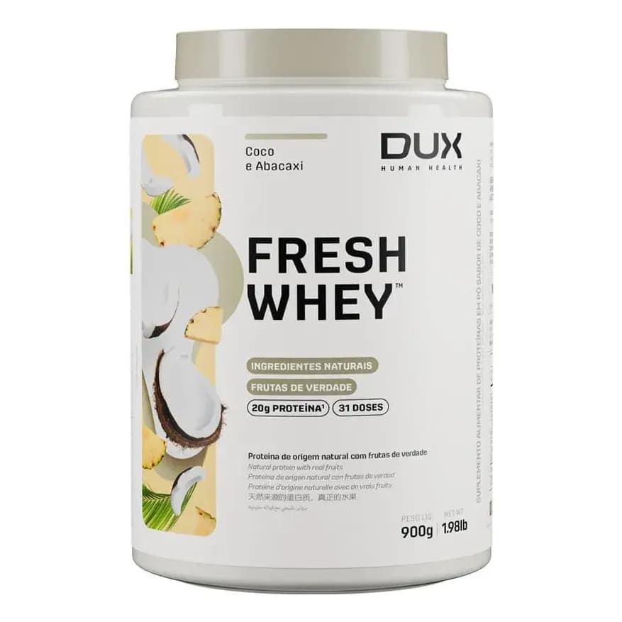 Dux Fresh Whey 900g Sabor Coco E Abacaxi