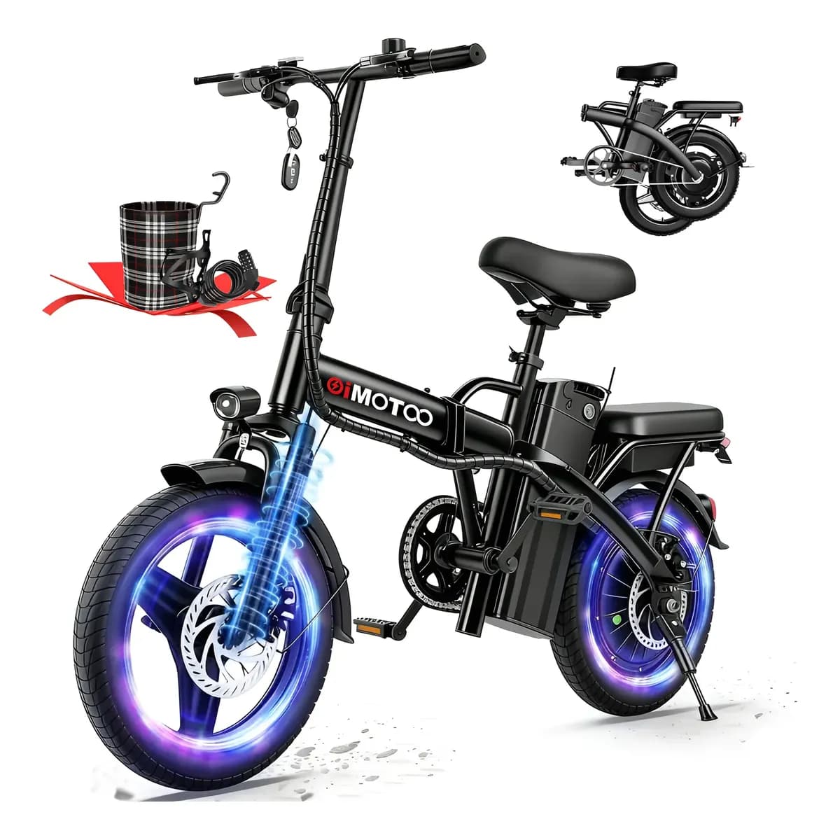 Oimotoo S6 Bicicleta Elétrica Dobrável 450W-35km-40km/h