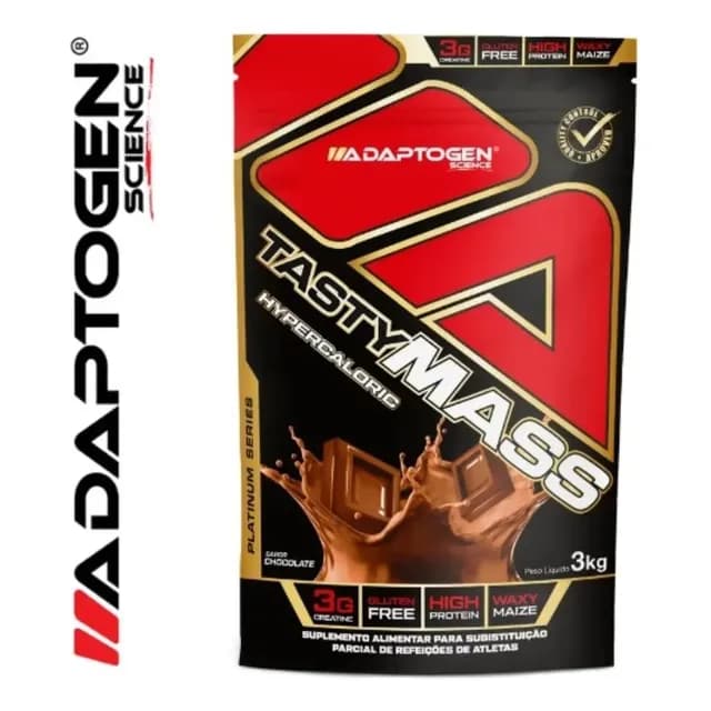 Suplemento em pó Tasty Mass Hipercalórico Adaptogen Science Sachê 3kg Sabor Chocolate