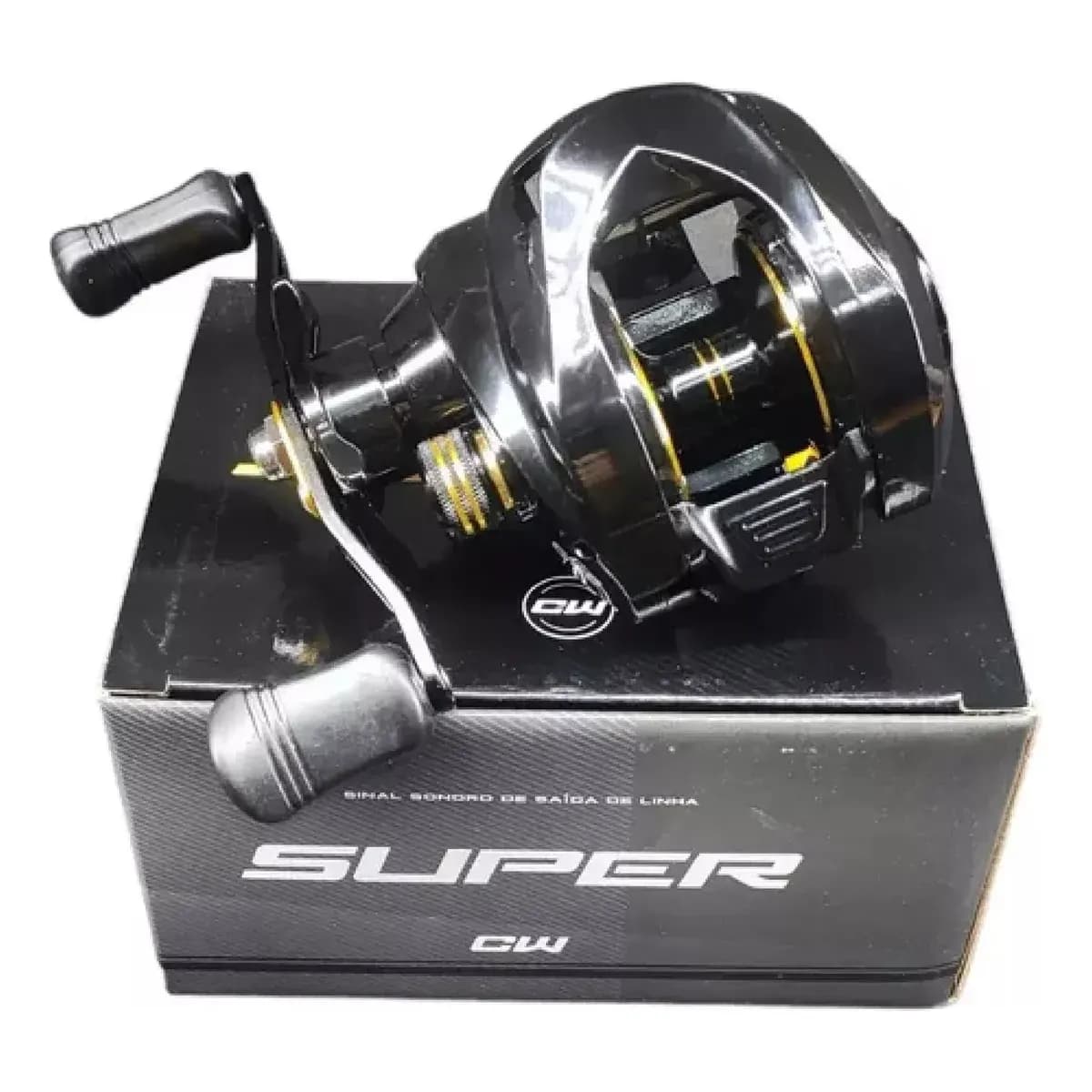 Carretilha De Pesca 7.2:1 Cw Super 6 Rolamentos 9kg Esquerda Cor Preto Lado Da Manivela Esquerdo