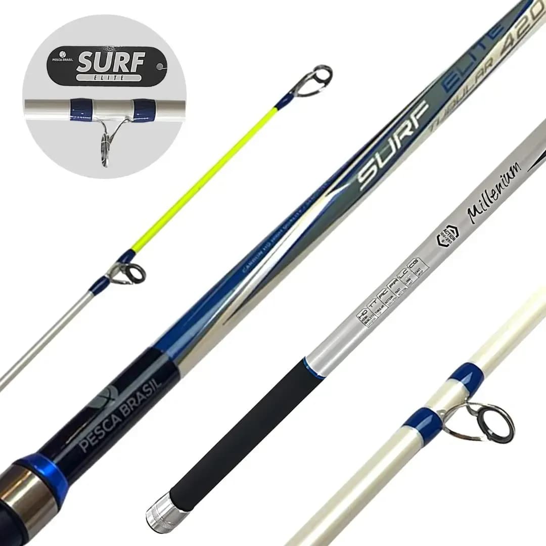 Vara Surf Elite Pesca Brasil 4,20m 250g Casting  3p Reforçada