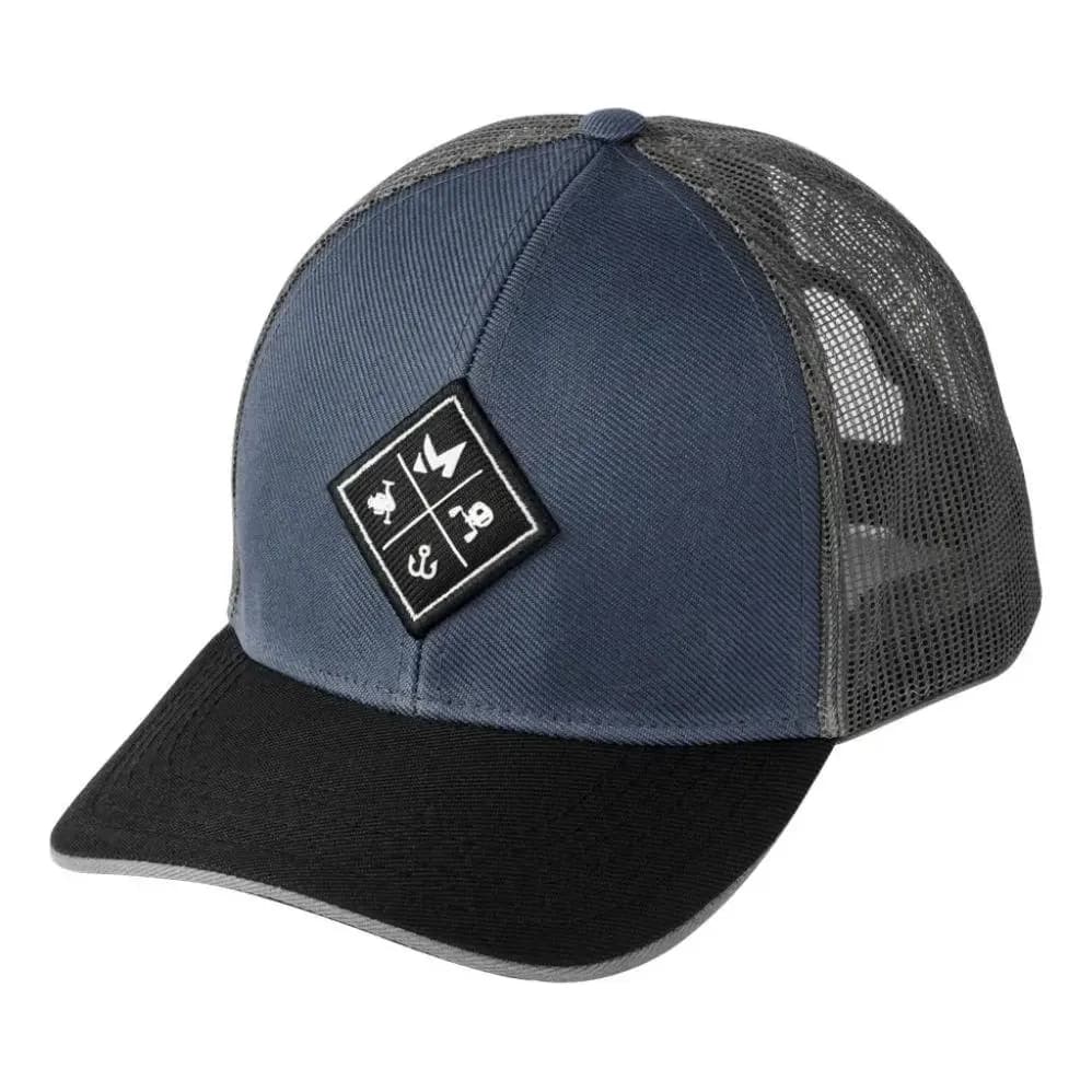 Marine Cap Elements Trucker Type Fishing Sport Protection, cor: preto, tamanho único