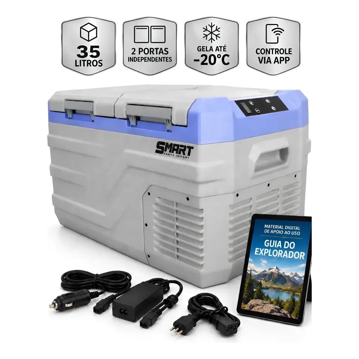 Geladeira Portátil 35 Litros Caminhão 12v 24v Mini Resfriar 12v 24v 110v 220v