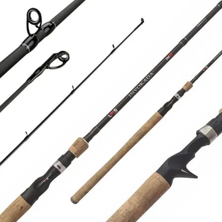 Vara Lumis Invokada 7&quot0 60lb 2,13m Cabo Inteiro Cortiça 2pts Cor Preto