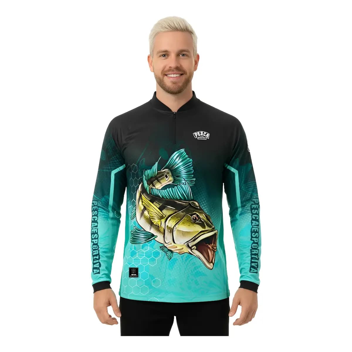 Camiseta Camisa  Blusa De Pesca Tucunaré2 Com Proteção Uv50
