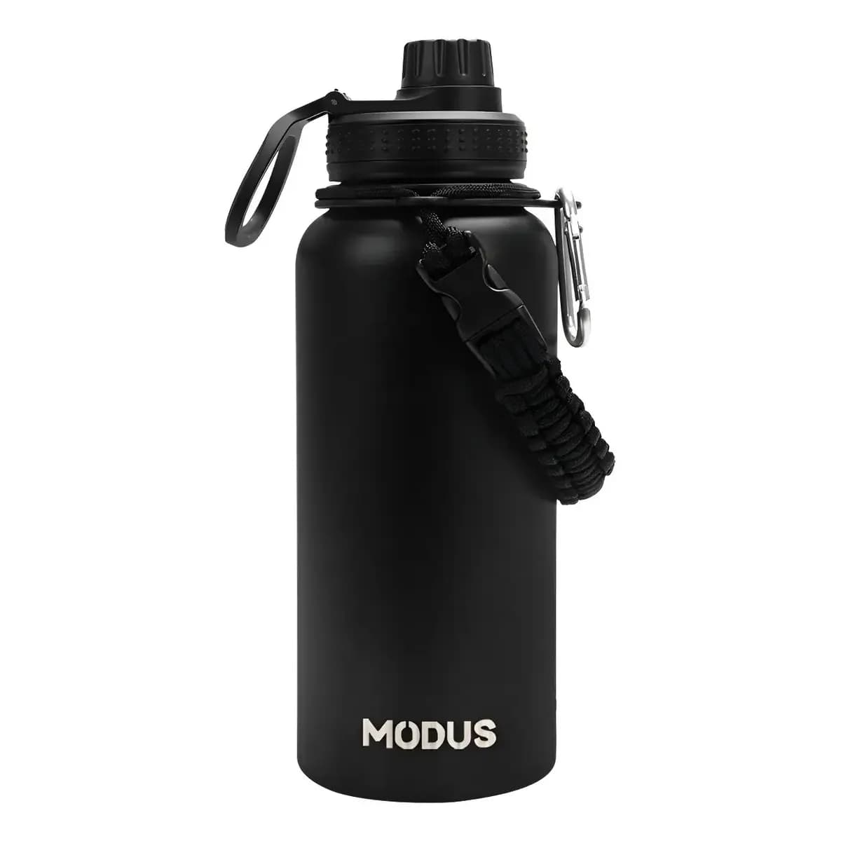 Modus Garrafa Térmica 950ml Aço Inox 304 Com Alça Paracord Cor Preto