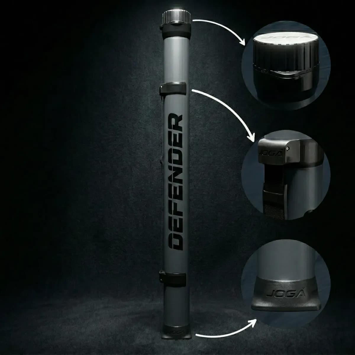 Tubo Porta Varas Resistente Jogá Defender 1,90 M Base Rígido Cinza