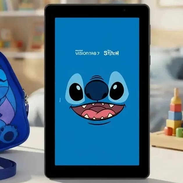 Tablet Positivo Vision Tab 7 Stitch, 64 GB, 3 GB RAM, Tela 7" IPS, Android 14 Go, com Capa e Mochila