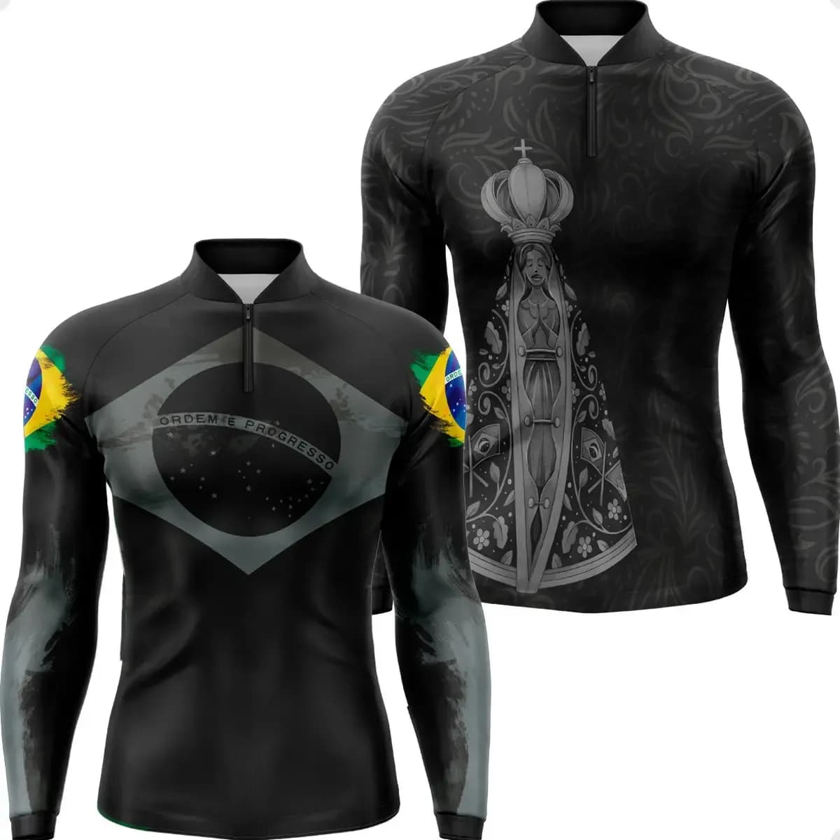 Kit Camisa Pesca Esportiva 2 Un Tecido Agradável Fresco Uv50