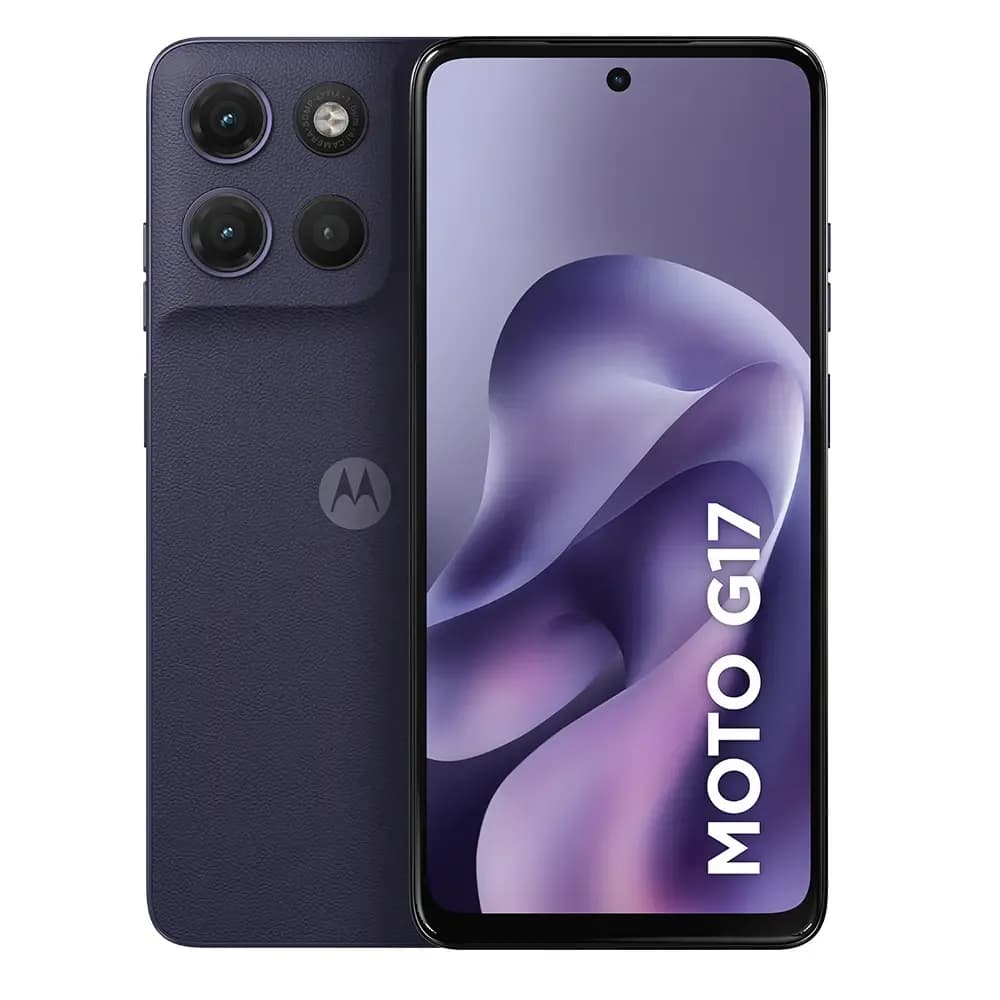 Smartphone Motorola Moto G17 4g - 256gb 4gb Ram + 8gb Ram Boost, Camera 50mp Sony Lytia 600, Tela Fhd+ 60hz, Bateria 5200 Mah - Roxo