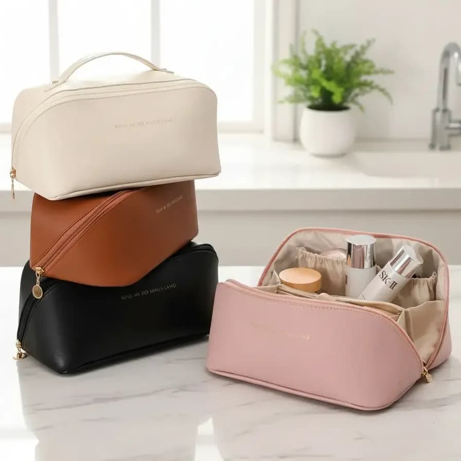 Bolsa Necessaire Organizador Porta Maquiagem Higiene Meiling Rosa Luxo Lady Lisa