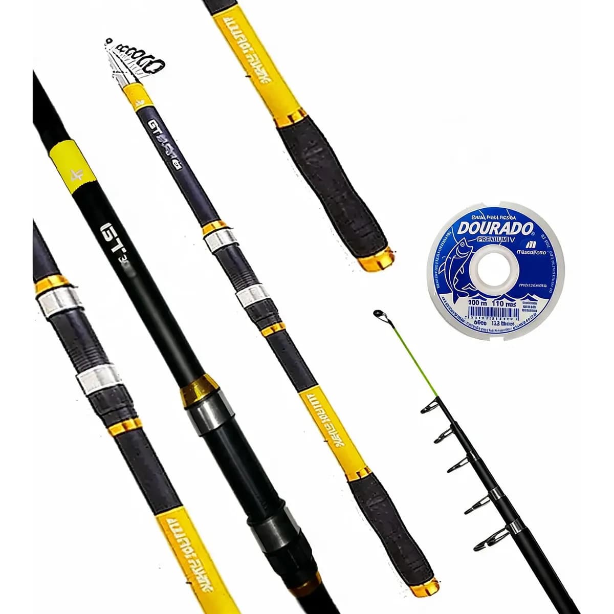 Vara Praia Telescópica Gt  Surf 4,50mt 25lb Albatroz Molinete
