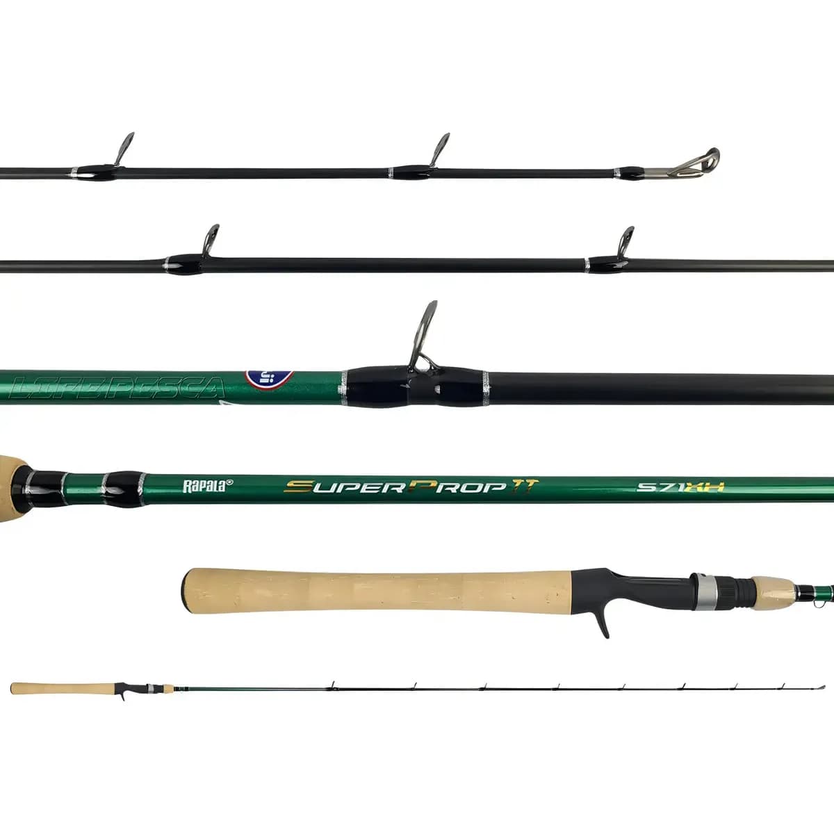 Vara Carretilha Rapala Super Prop Ii 1,83m 17-35lbs Carbono Verde