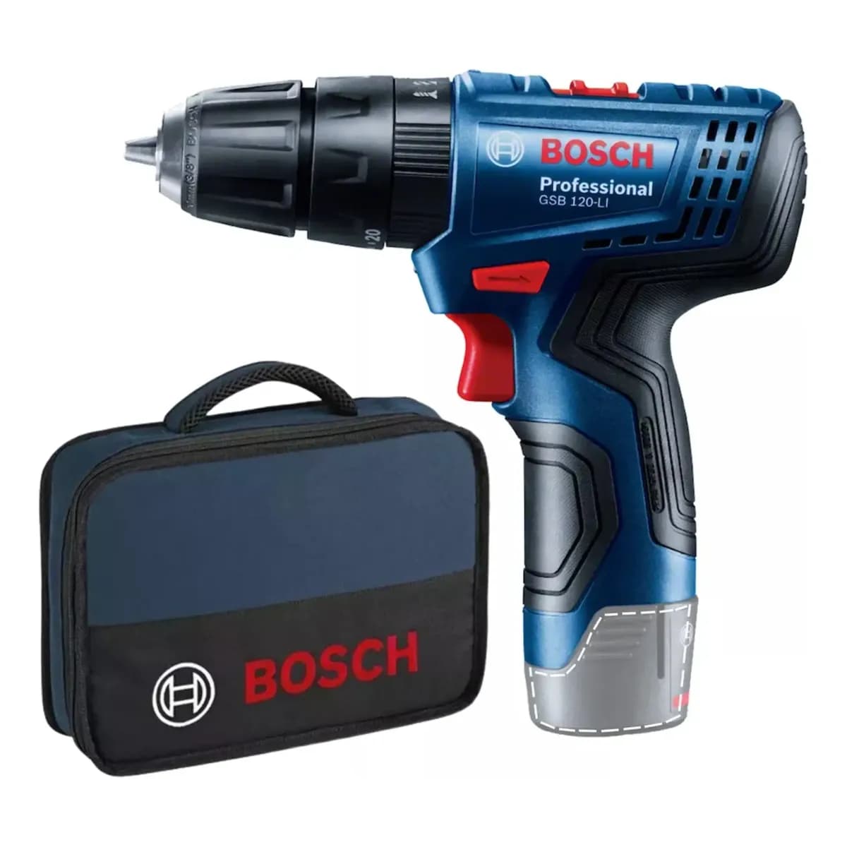 Parafusadeira Furadeira Bateria 12v Impacto Gsb 120 Li Bosch 12v