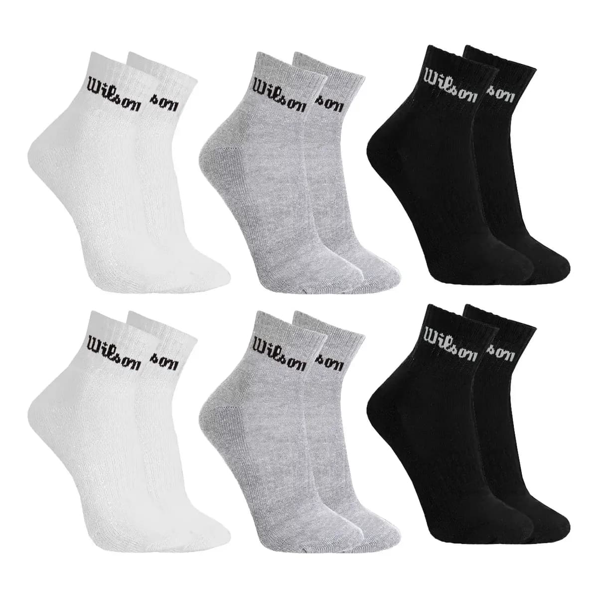 Kit 6 Pares Meias Wilson Cano Médio Masculino Adulto 38-43