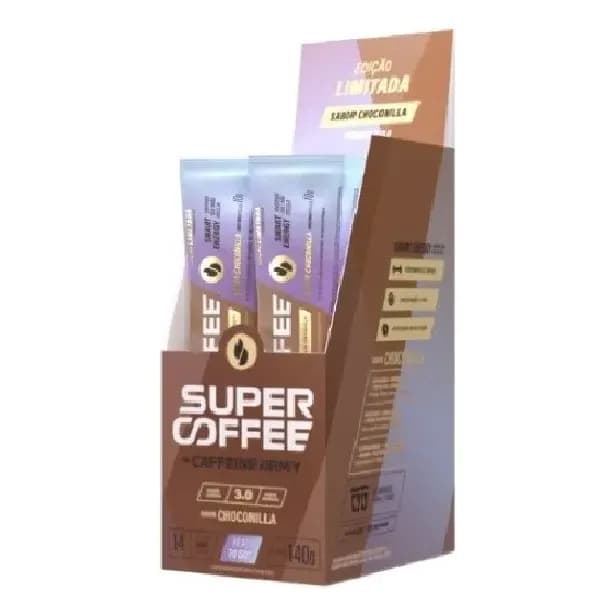 Super Coffee Caffeine Army To Go Sachês Coq10 Cafeína Cromo