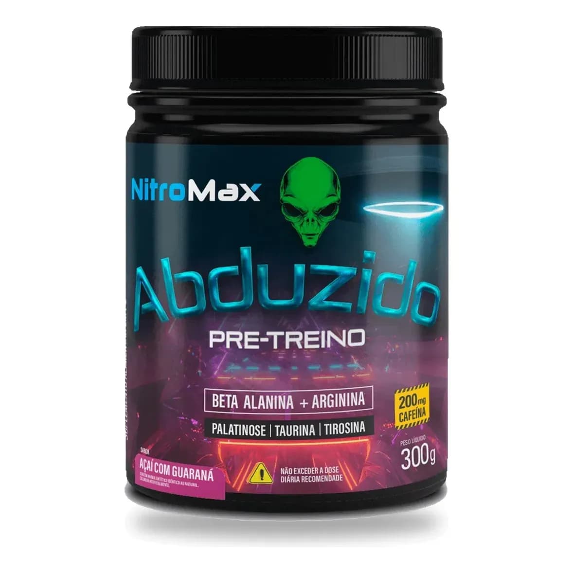 Pre Treino Abduzido 300g - Nitromax Sabor Açaí com guaraná