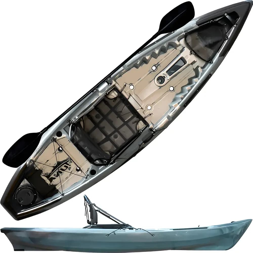 Caiaque de Pesca Tuna  PRO Hidro2Eko com Remo  e Cadeira Cor Anequim