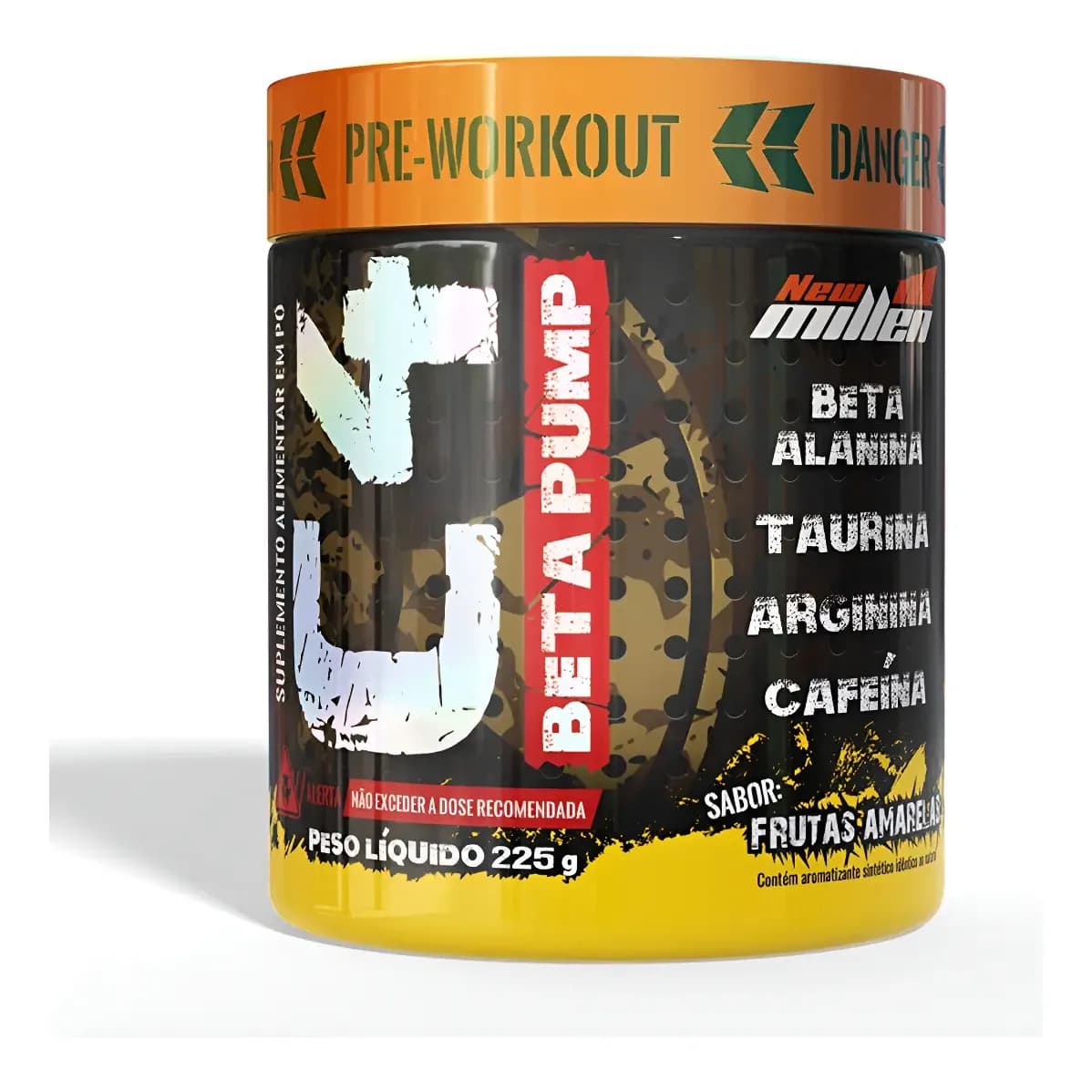 Pré Treino C4 Beta Pump Pote 225g Frutas Amarelas New Millen
