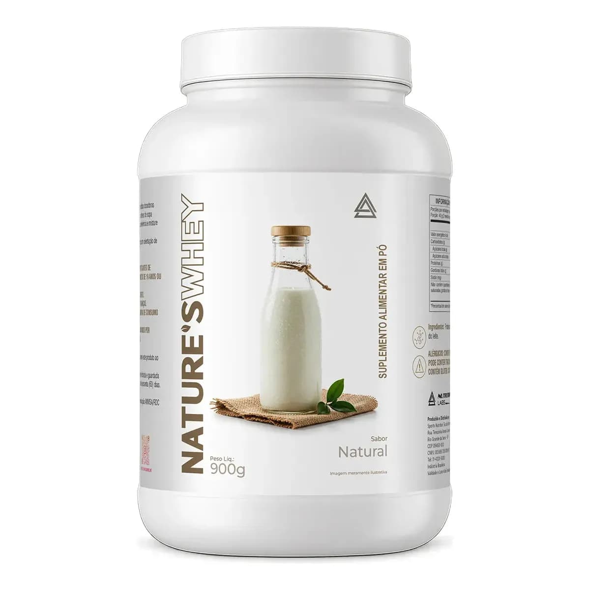 Whey Protein Concentrada Natural 900g Nature’s Nutrition Labs Sem Aditivos