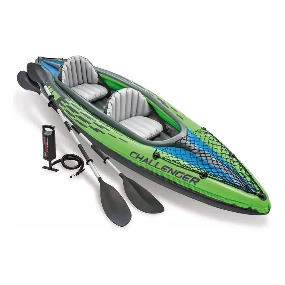 Caiaque Rema Para Pesca Inflável K2 Challenger Intex Cor Verde-limão